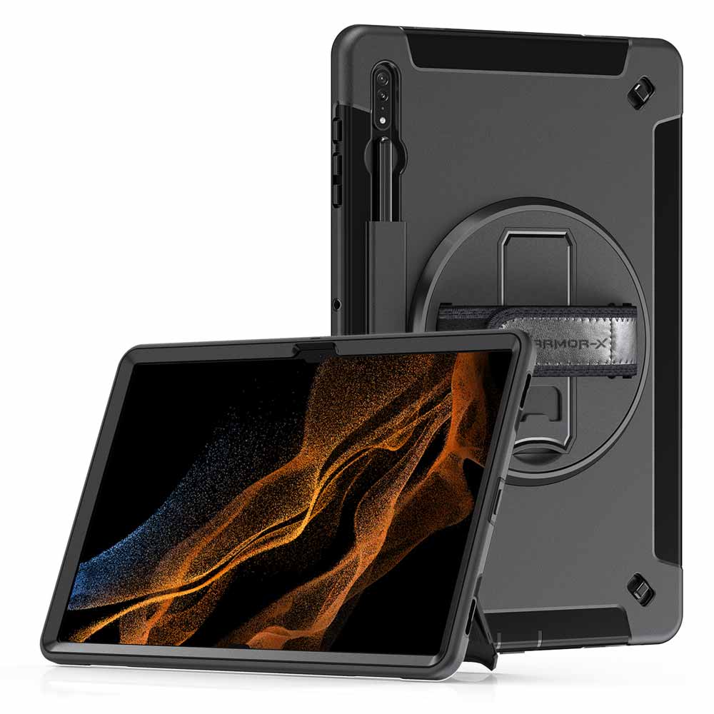 exn-ss-x900-samsung-galaxy-tab-s8-ultra-sm-x900-x906-ultra-3-layers-shockproof-rugged-case-with-hand-strap-kick-stand-pen-holder